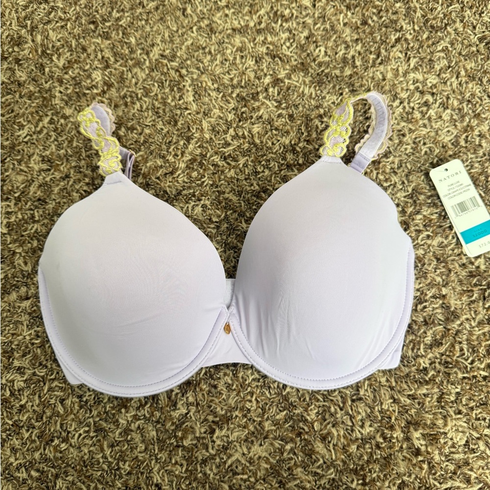 NWT Natori Pure Luxe Underwire Bra Grape Ice/Citrine Size 32DDD